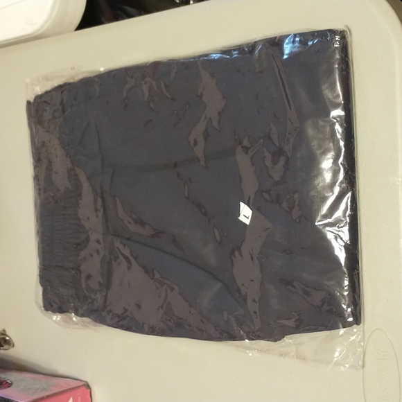 Brand New in bag Navy Palazzo Pant w/ front tie and pockets stretch waist Size L - Picture 8 of 8